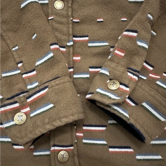 Roark Andes Jacket Shirt Men’s Size Small Brown Southwestern Pattern - Picture 5 of 7